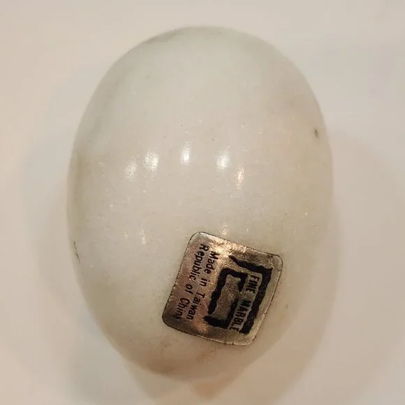 Vintage Marble Alabaster Decorative Stone Eggs Lot Of 5 - Picture 9 of 9